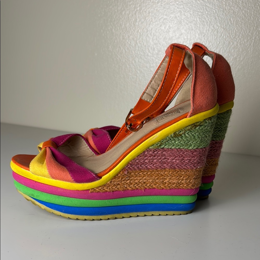 Colorful Wedge Sandals